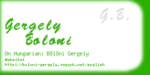 gergely boloni business card